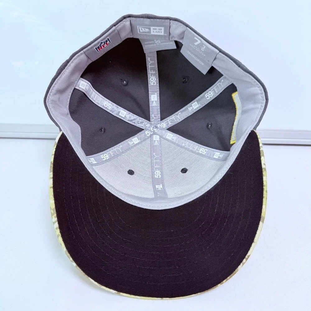 New Era 59FIFTY Low Profile LA Rams Salute to Service Fitted Hat 7 3/8 Grey Camo